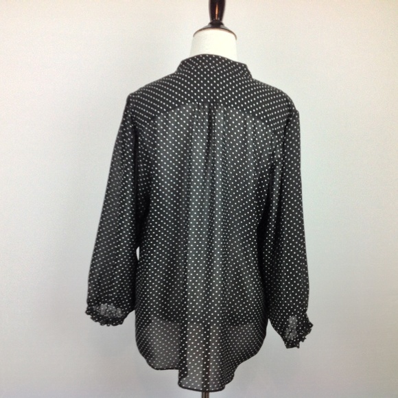 Chaps Ralph Lauren Peasant Top Womens Large - Picture 5 of 6